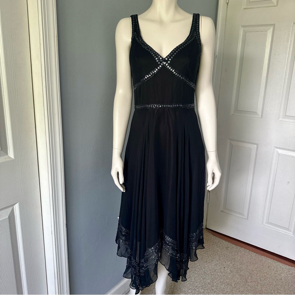 Adrianna Papell black Y2K evening gown vintage